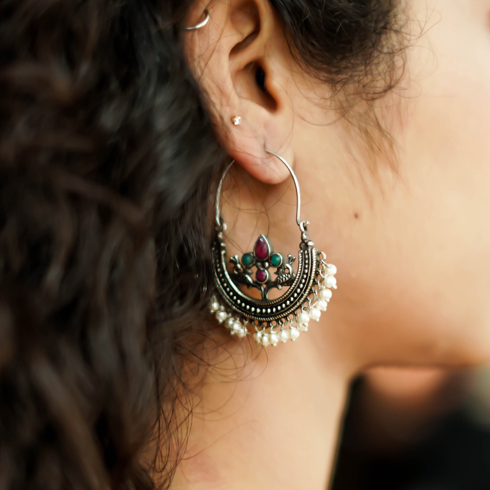 Flipkart.com - Buy DIVINE 6 Pair of Colorful Glitter Hoop Earrings Sparkle  for Teen Girls, Women. Alloy Hoop Earring Online at Best Prices in India